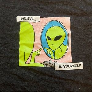 West49 funny black t-shirt alien comic men’s size Small